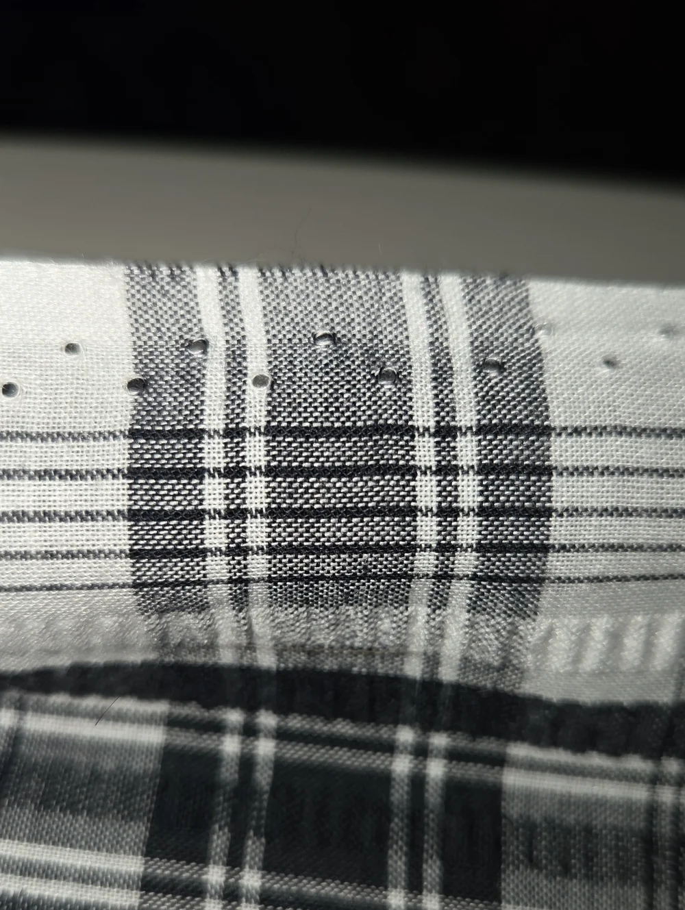 Vintage Texture Plaid Black-Grey-White Lightweight Cotton SEW Fabric 2.1 Yards